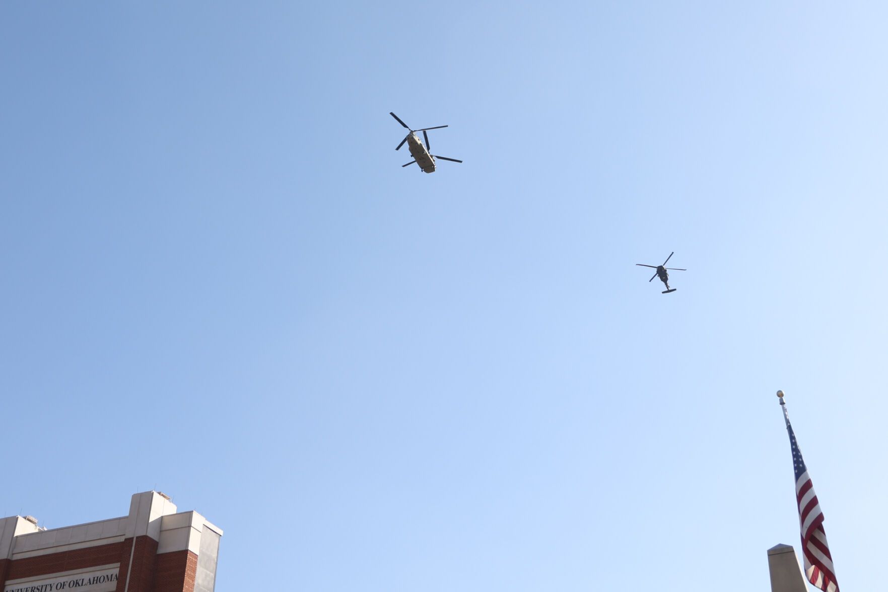Helicopter flyover